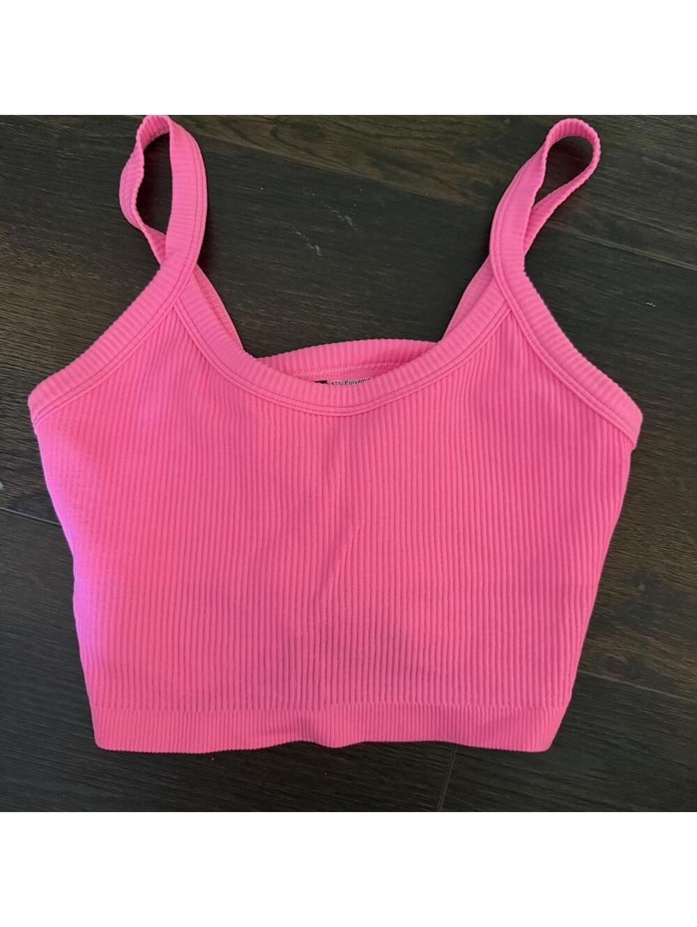SHEIN Women's Pink Crop-top